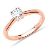 Ring In 14ct Rose Gold With Diamond 0,50 ct.