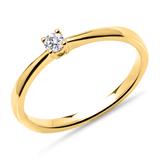 Engagement Ring In 18K Gold With Diamond, Lab-Grown