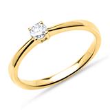Engagement Ring In 18ct Gold With Diamond 0.15 ct.