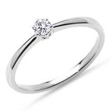 Engagement Ring In 18K White Gold With Brilliant-Cut Diamond, Lab-Grown