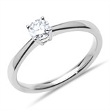 18ct White Gold Engagement Ring With Diamond 0,25 ct.