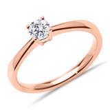 18K Rose Gold Engagement Ring With Lab-Grown Diamond
