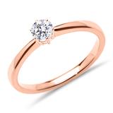 18K Rose Gold Solitaire Ring With Diamond, Lab-Grown