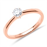 18 Karaat Roségouden Ring Met Diamant 0.25 Ct.