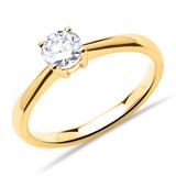 Ring In 18ct Gold With Diamond 0,50 ct.
