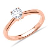 Engagement Ring In 18ct Rose Gold With Diamond 0,50 ct.