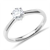 18ct White Gold Solitaire Ring With Diamond 0.50 ct.