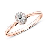 Engagement Ring In 14ct Rose Gold With Diamonds