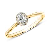 Engagement Ring In 18ct Gold With Diamonds