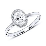 18ct White Gold Engagement Ring With Diamonds