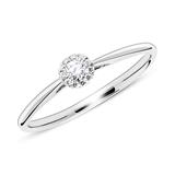 14ct White Gold Engagement Ring With Diamonds