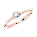 18ct Rose Gold Engagement Ring With Diamonds