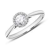 Engagement Ring In 14ct White Gold With Diamonds