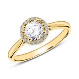 Ring In 14ct Gold With Diamonds