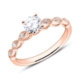 18ct Rose Gold Engagement Ring Set With Diamonds