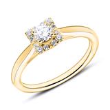 Engagement Ring In 18ct Gold With Diamonds