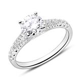 Ring In 18 Carat White Gold With Diamonds