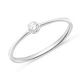 14ct White Gold Engagement Ring With Diamond