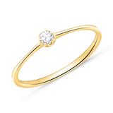 Engagement Ring In 18ct Gold With Diamond