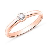 Solitaire Ring In 18ct Rose Gold With Diamond