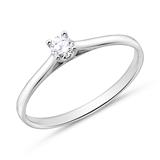Solitaire Ring In 18ct White Gold With Diamond
