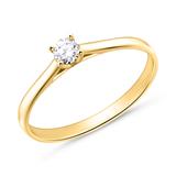 Engagement Ring In 14ct Gold With Diamond