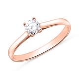 Engagement Ring In 18ct Rose Gold With Diamond