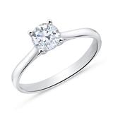 Solitaire Ring In 18ct White Gold With Diamond