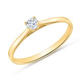 18 Karaat Gouden Solitaire Ring Met Diamant