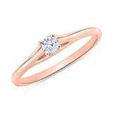 18ct Rose Gold Solitaire Ring With Diamond