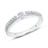 14ct white gold engagement ring with diamonds