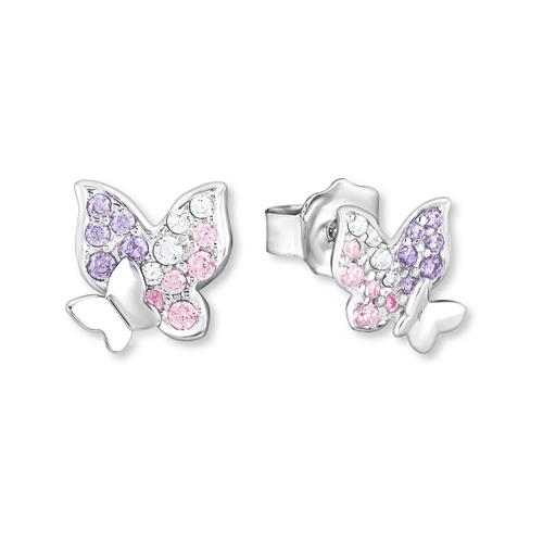 925 Silver Stud Earrings Butterflies With Zirconia