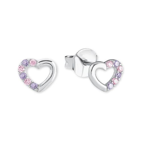 Girls Earrings Hearts From 925 Silver