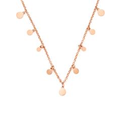 Damesketting rica van roestvast staal, IP rose