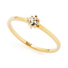 1005136700007 - Damen Edelstahlring Minou Ciao mit Zirkonia IP Gold