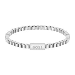 7613272475563 - Armband BOSS Schmuck Edelstahl Armschmuck Venezianer CHAIN FOR HIM Armbänder Gr Edelstahl silberfarben (edelstahlfarben) Herren Edelstahlarmband Edelstahlarmbänder