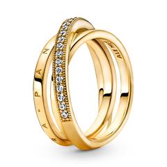 1005014400005 - Gekreuzter Ring für Damen mit Zirkonia