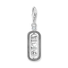 4051245508024 - Love and Peace Charm aus 925er Silber mit Zirkonia