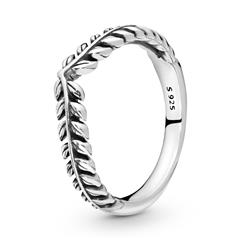 Wishbone ring tarwe-oren in sterling zilver