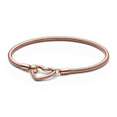 1005289400007 - Moments Schlangenarmband Herz für Damen rosé