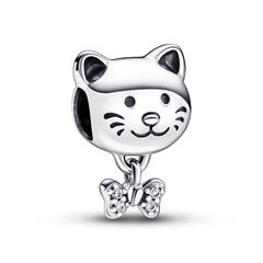 5700302997545 - Katzen Charm aus Sterlingsilber mit Zirkonia