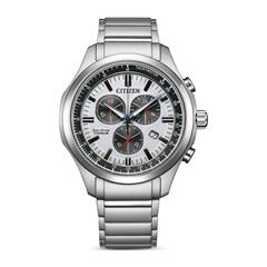 4974374335999 - Chronograph CITIZEN AT2530-85A Armbanduhren silberfarben (titansilberfarben) Herren Solaruhren Armbanduhr Herrenuhr Solar Stoppfunktion Titan Saphirglas