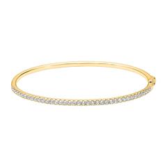 Scharnierende diamanten armband voor dames in geel goud