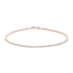 Rivière armband met 100 diamanten in roségoud