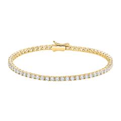 Gouden Rivière armband met diamanten voor dames