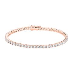 Roségouden rivière armband met diamanten voor dames