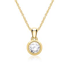 14k gouden ketting voor dames met Diamant