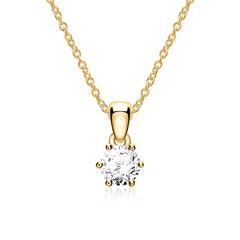 14 karaat gouden ketting voor dames met Diamant