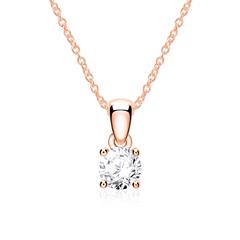 Ketting voor vrouwen in 14k rose goud met Diamant