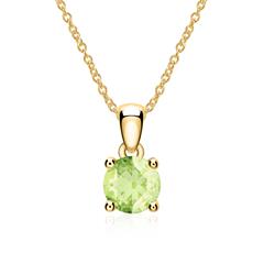 Ketting in 14 karaat goud met Peridot